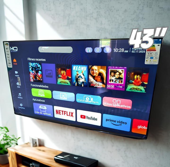 Smart TV HQ 43" FHD Android 12 Design Slim
