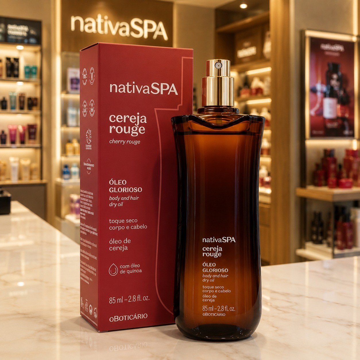 Boticário Nativa Spa Cereja Rouge Óleo Multifuncional 85ml