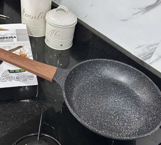 Frigideira Cerâmica Antiaderente 24cm - Indução/Gás/Elétrico