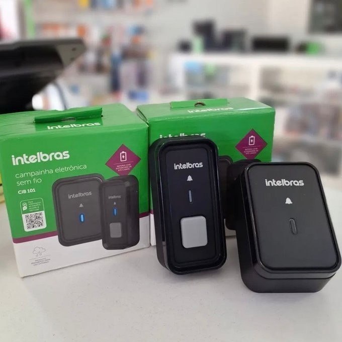 Campainha Sem Fio Com Bateria CIB 101 Intelbras