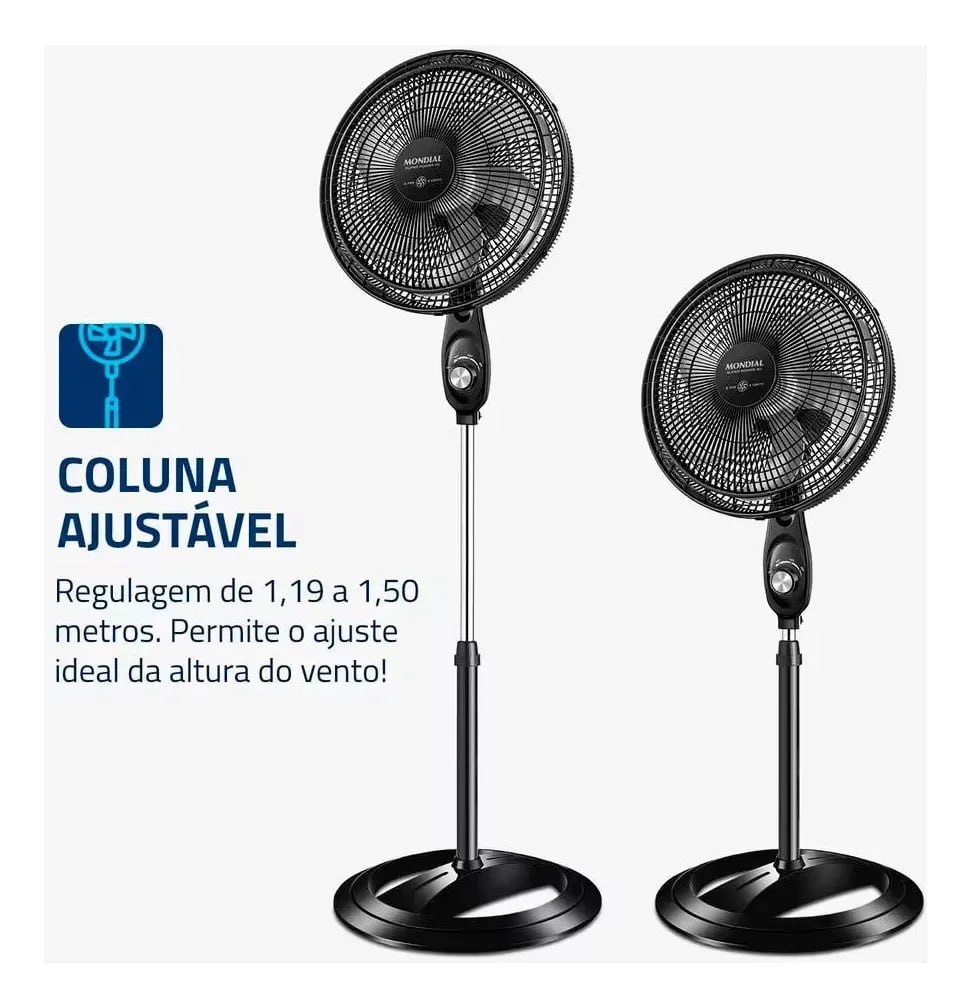 Ventilador de Coluna Mondial 40cm 6 Pás