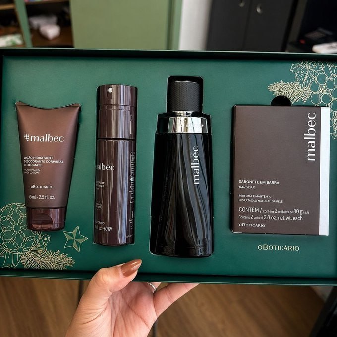 Malbec Kit Presente Premium O Boticário 4 Itens