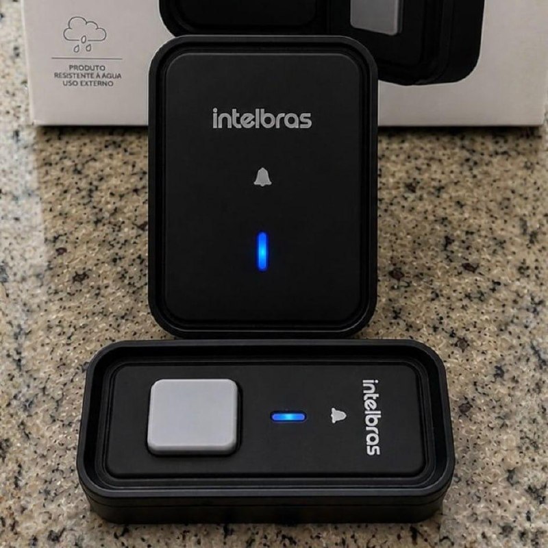 Campainha Sem Fio Intelbras CIB 101 Preto com Bateria