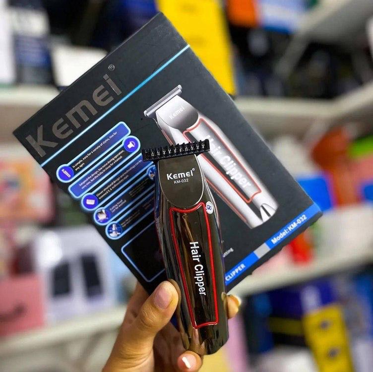 Máquina Acabamento Cabelo Barba Pelos Kemei 032