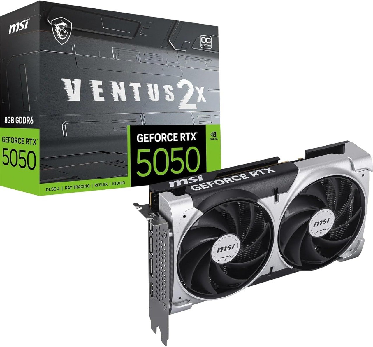 Placa de Vídeo MSI GeForce RTX5050 8GB GDDR6 128BITS VENTUS 2X OC