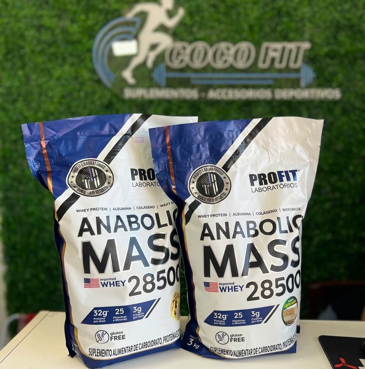 Hipercalórico Anabolic Mass 28500 3kg Profit Labs Baunilha