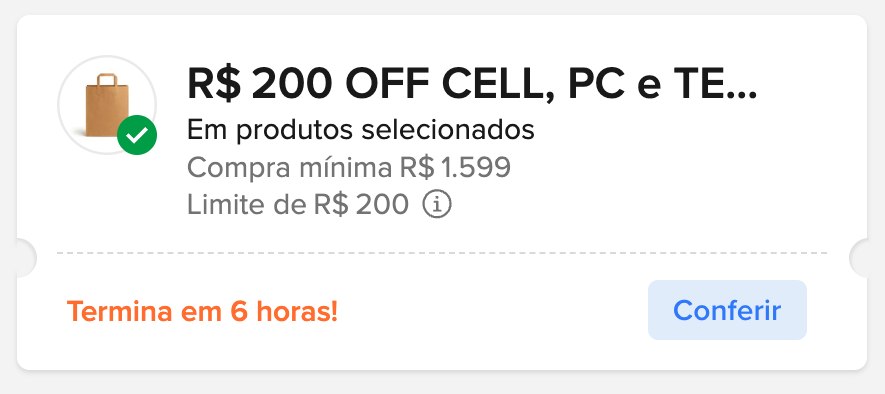 Cupons Mercado Livre - Até R$ 200 OFF