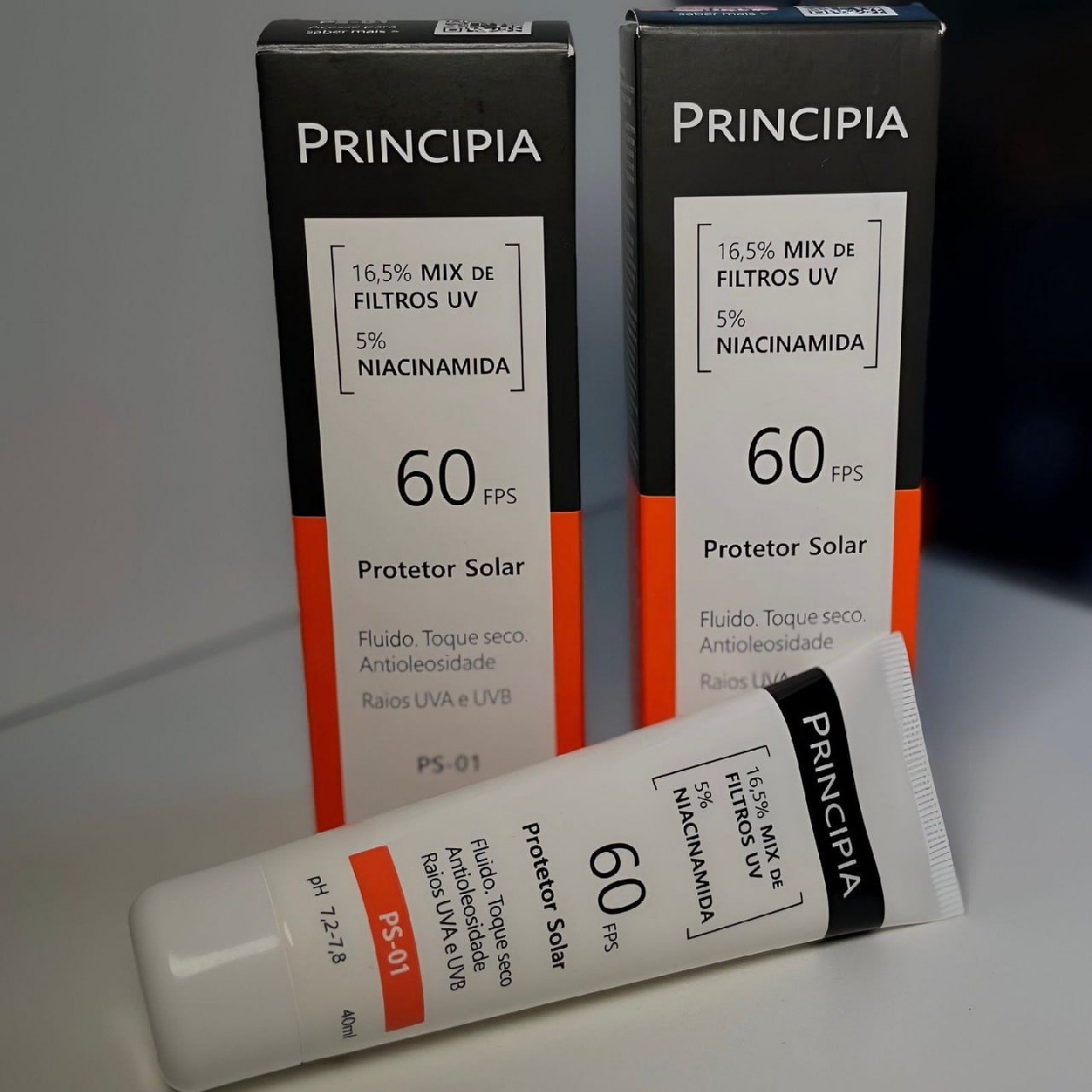 Principia Kit 2 Protetores Solar Facial PS-01 FPS 60