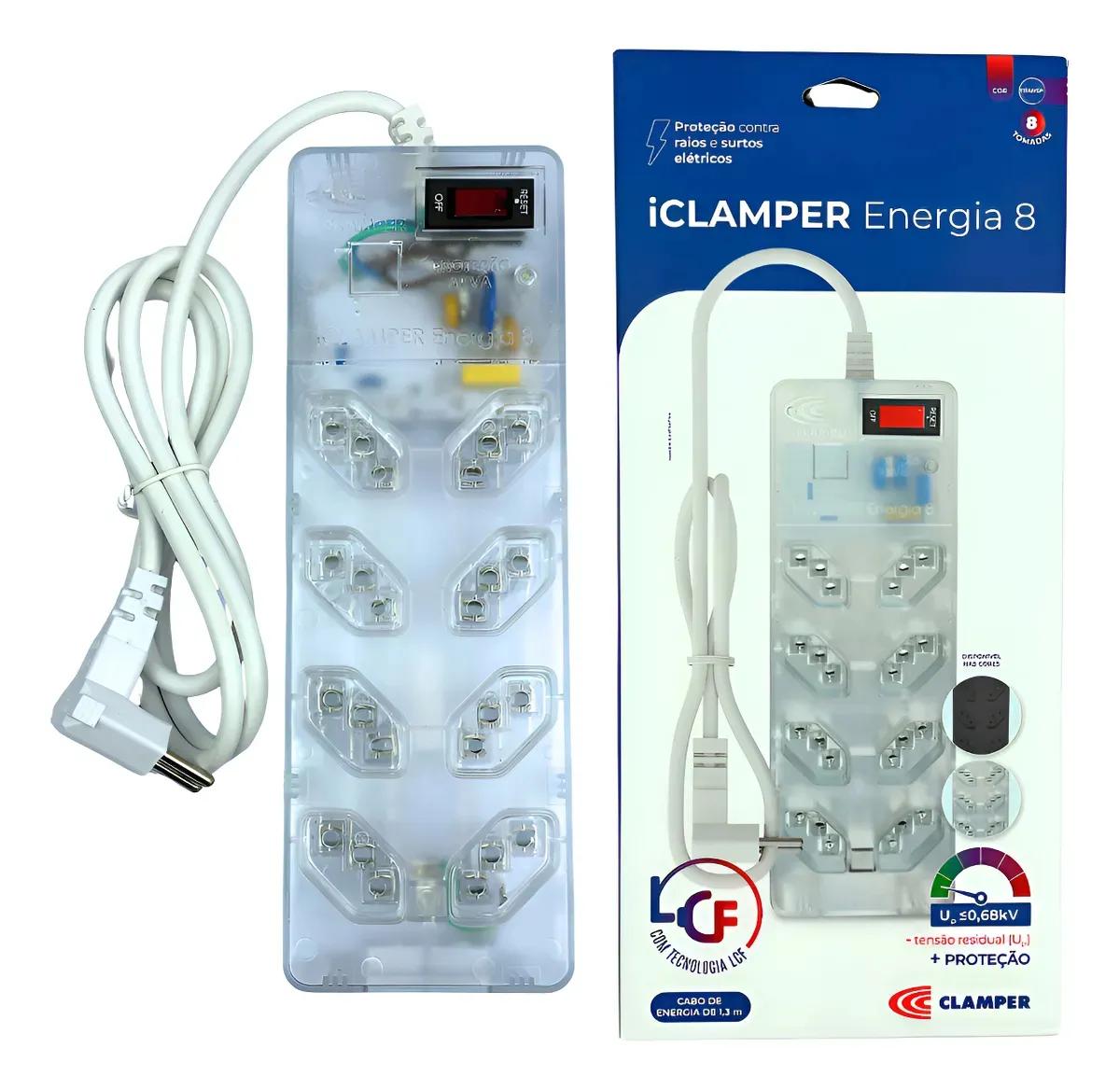 Filtro de Linha Clamper iClamper Energia 5 Tomadas com DPS