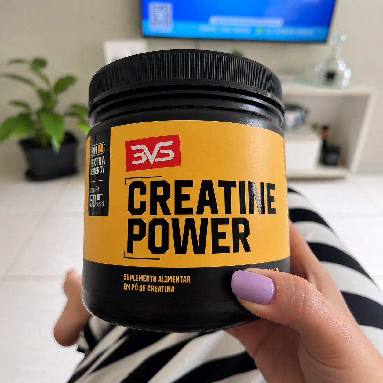 Creatina Monohidratada Power Extra Energy 3VS Nutrition 300g
