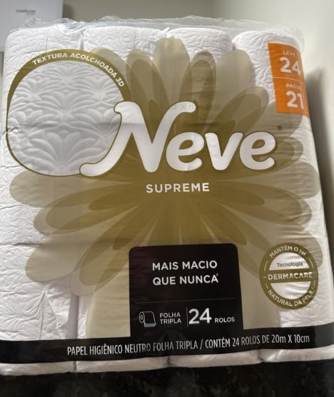 Papel Higiênico Neve Folha Tripla 24 Unidades