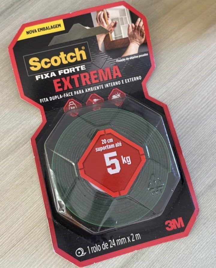 Fita Dupla Face 3M Scotch Fixação Extrema 5kg