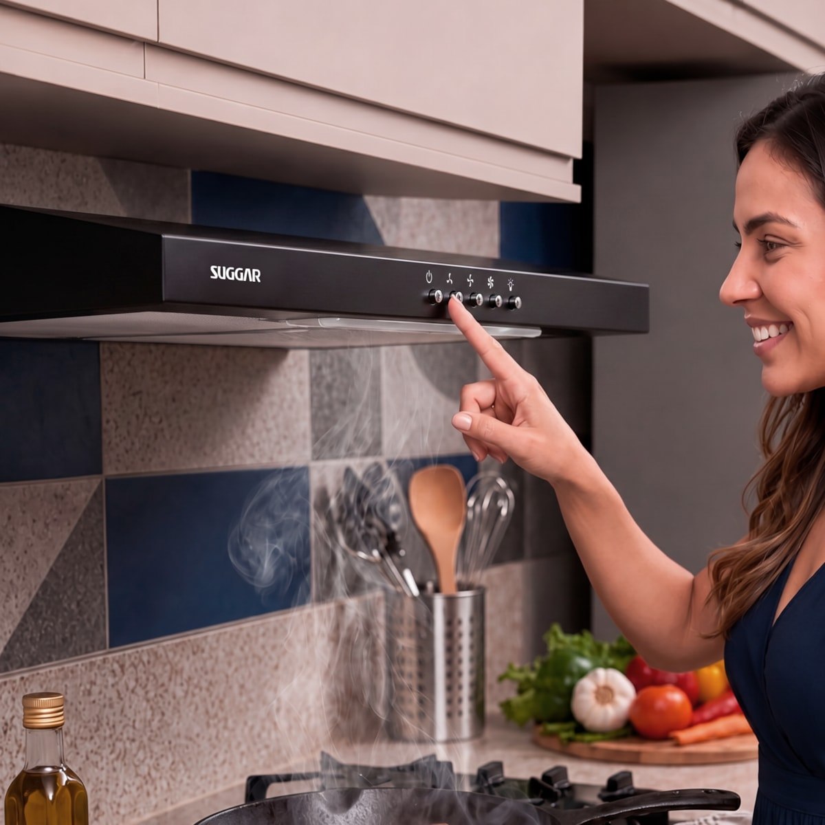 Depurador Slim Suggar 80cm com Manta 3 Velocidades 220V