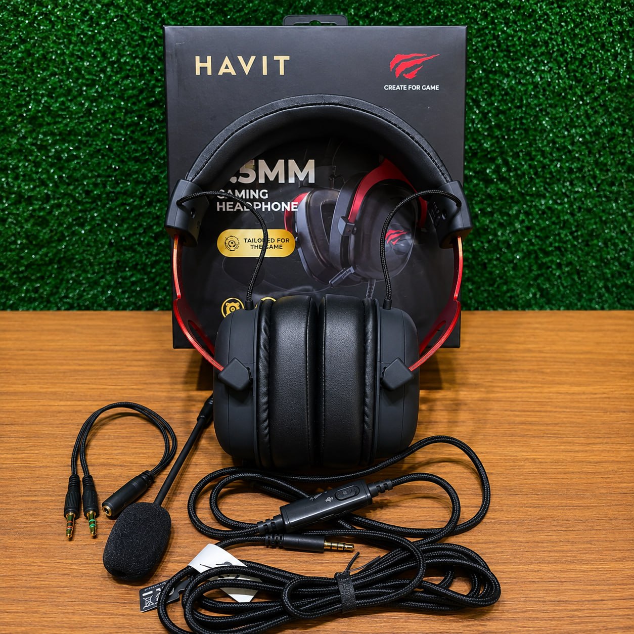 Havit Headphone Fone de Ouvido H2002d Black Red