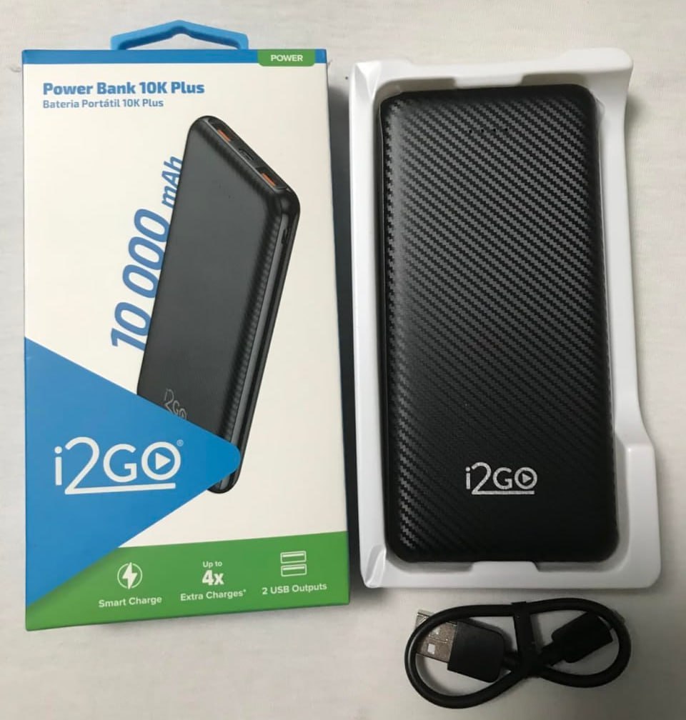 Power Bank 10000mAh I2GO Carregador Portátil