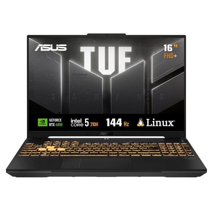 Notebook ASUS TUF Gaming F16 i5 8GB 512GB Linux
