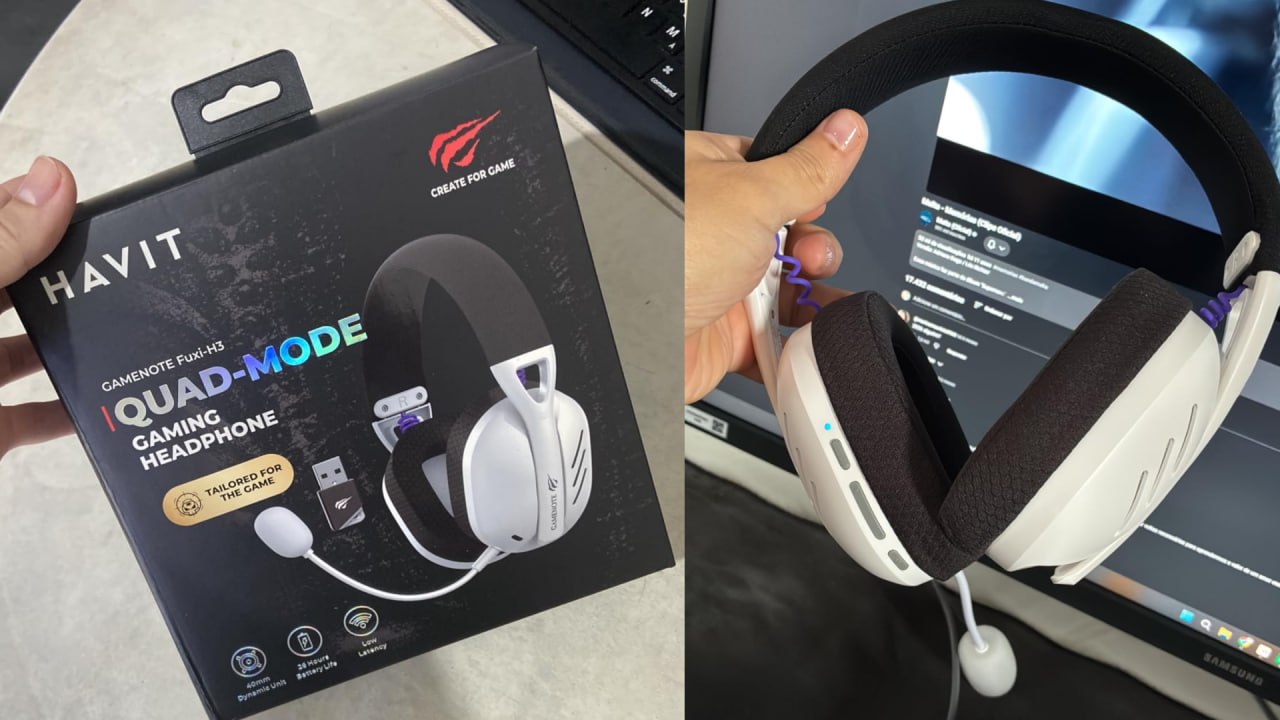 Havit Headset Gamer Fuxi-H3 Com Fio e Sem Fio