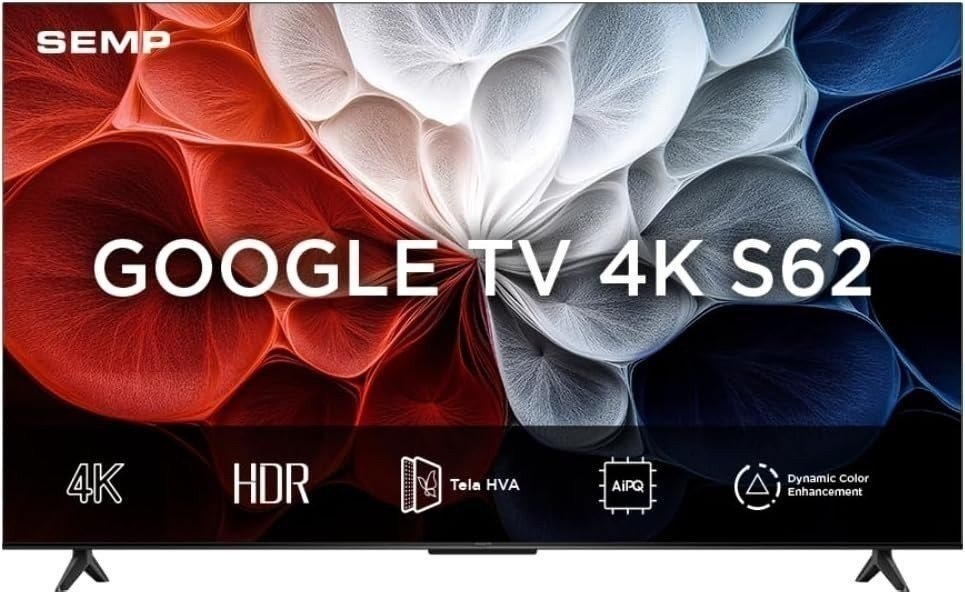 Smart TV Semp 43" LED 4K Google TV 3 HDMI HDR10