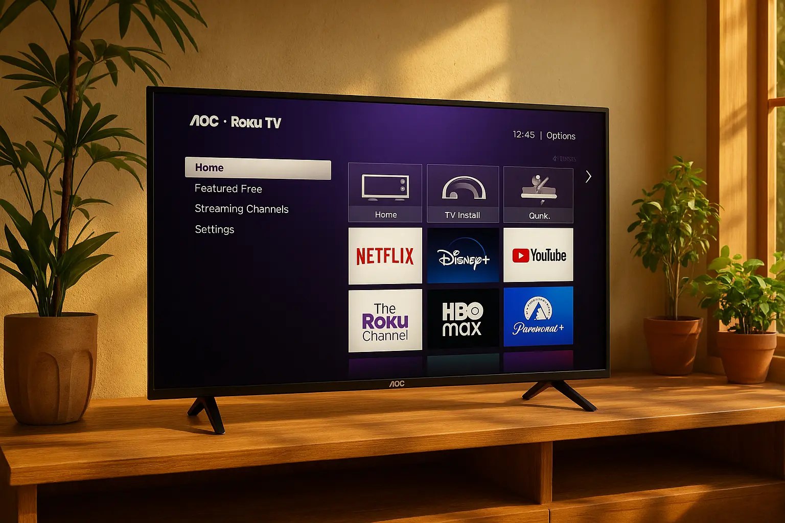 Smart TV 40" AOC Roku TV DLED Full HD 40S5045/78G