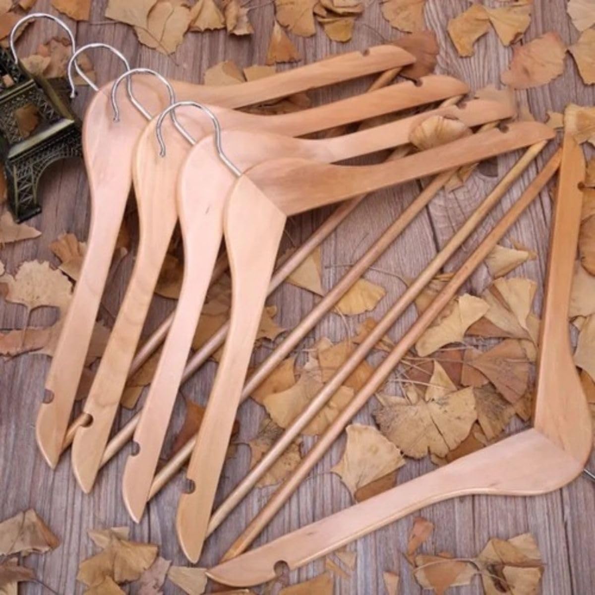 Kit 30 Cabides Madeira Premium 45cm Adulto