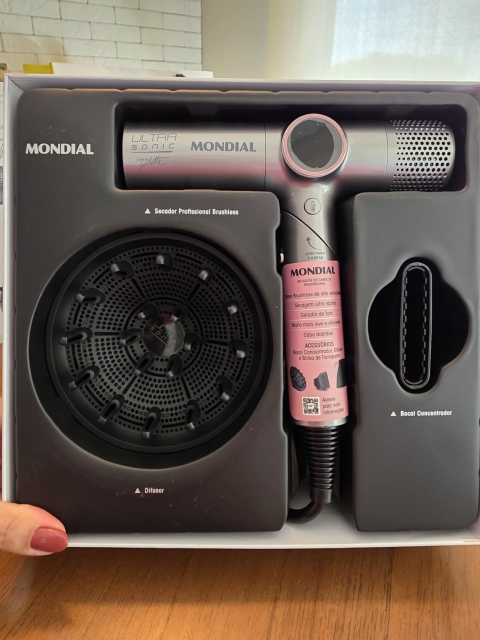 Secador Mondial Ultra Sonic By Juliette BLDC Cabo Dobrável 127V