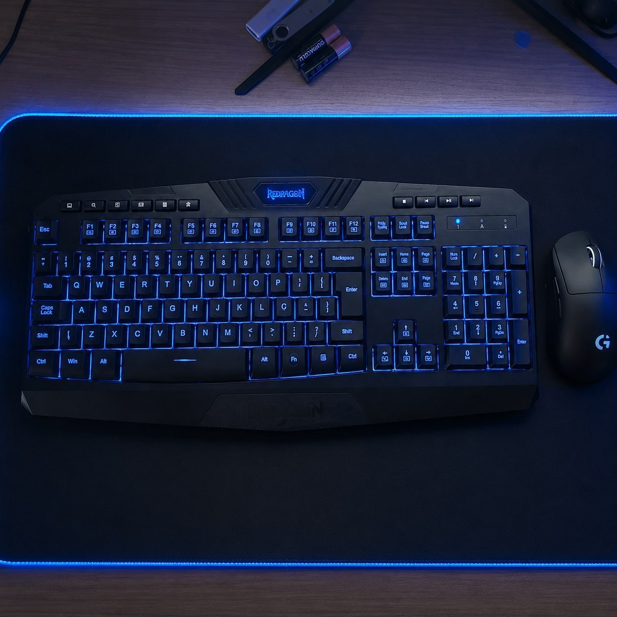 Teclado Membrana Gamer Redragon Harpe Wireless