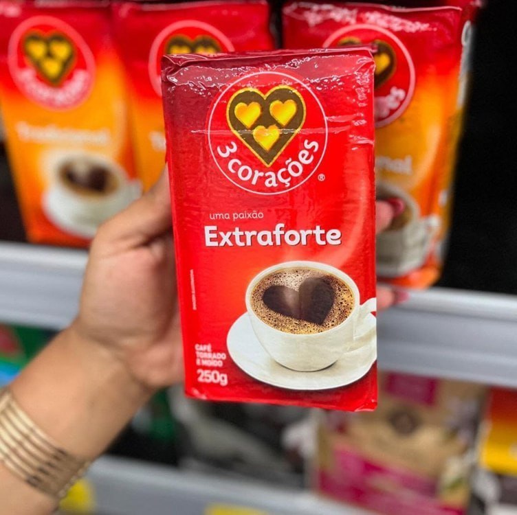 3 Corações Café Torrado e Moído Extra Forte 250g
