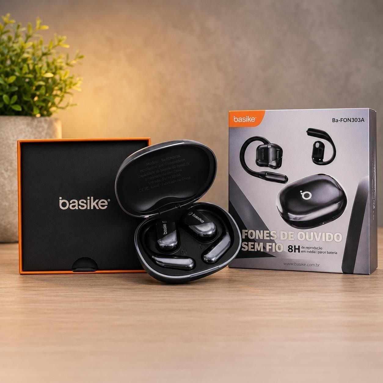 Fone De Ouvido Basike Esportivo Sem Fio Bluetooth