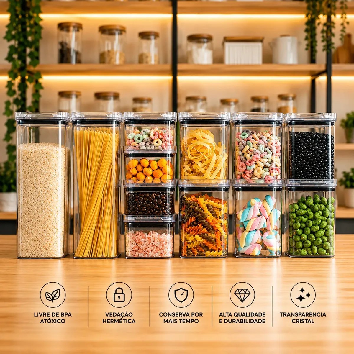 Kit 10 Potes Hermético para Alimentos