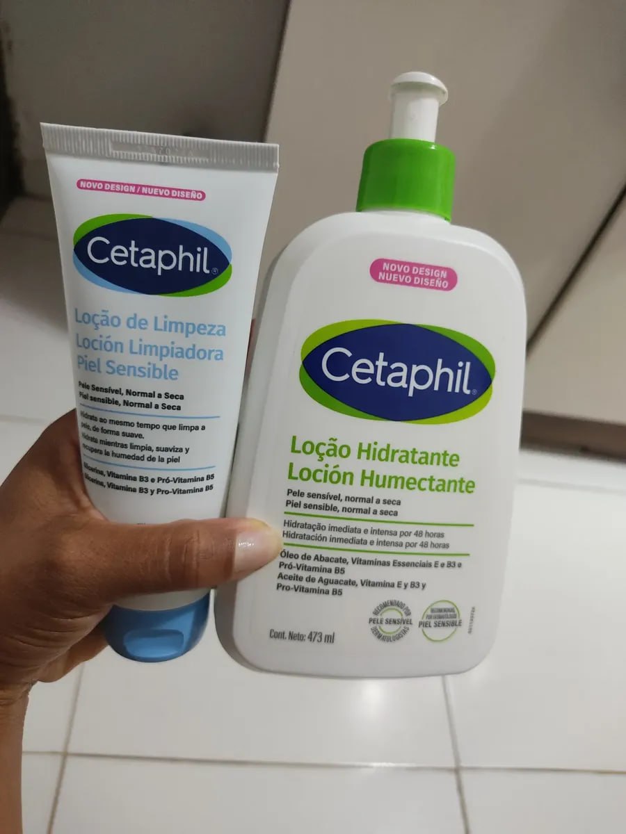 Kit Cetaphil Creme Hidratante 453g + Loção de Limpeza 100ml