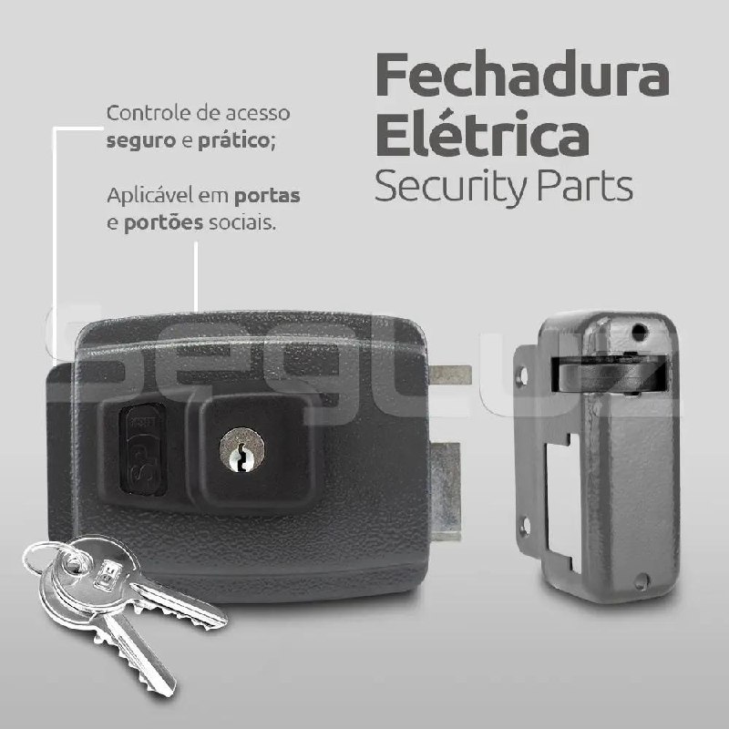 Fechadura Trava Elétrica 12V para Portas e Portões