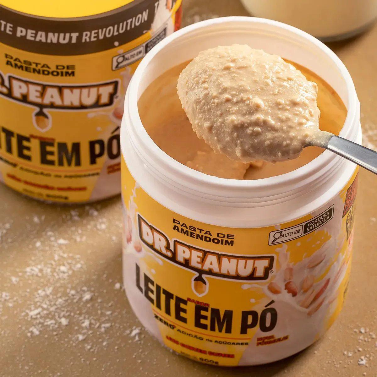 Pasta de Amendoim com Whey Protein Dr. Peanut 600g Leite em Pó
