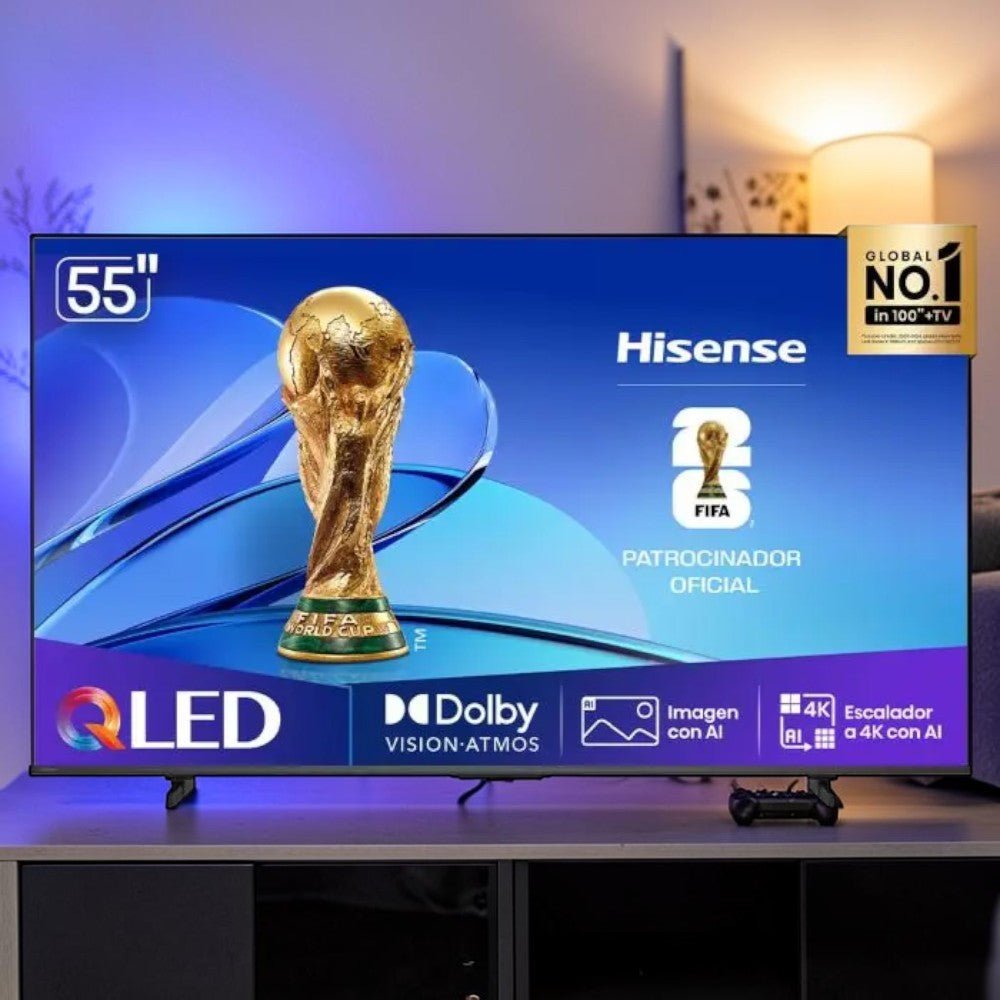 Smart TV 55" 4K Hisense QLED HDR10+ Dolby Atmos 55Q6QV