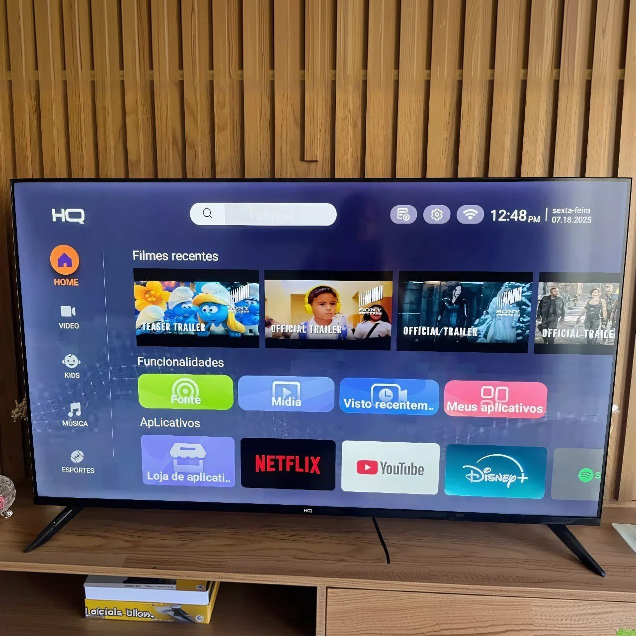 Smart TV Aiwa 43" Android Full HD HDR10 Dolby Áudio AWS-TV-43-BL-02-A