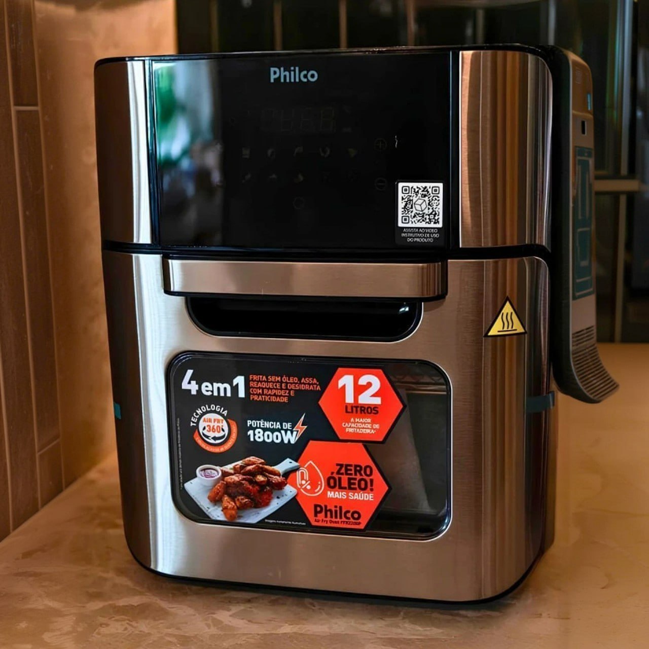 Fritadeira Air Fryer Philco 12L 4 em 1 1800W