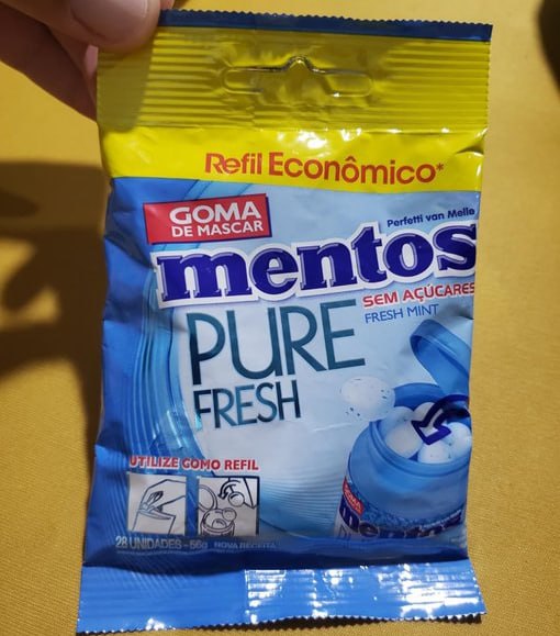 Refil Mentos Pure Fresh Mint Sem Açúcar 56g - 28 Unidades