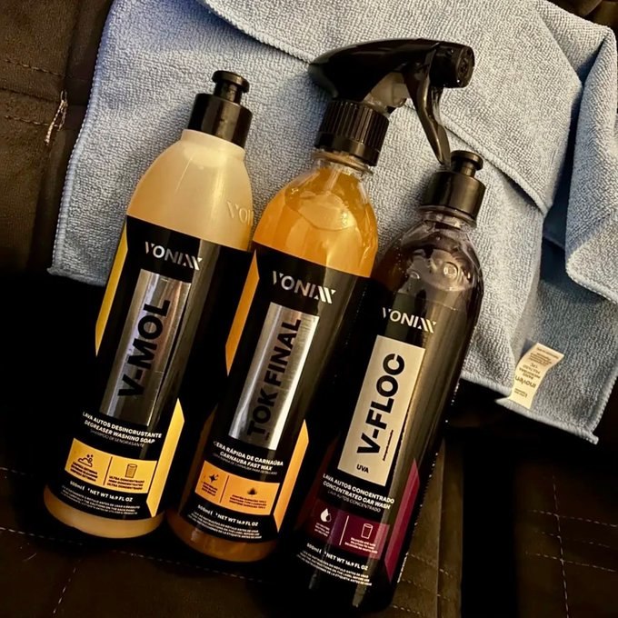 Kit Vonixx Limpeza Automotiva - V-mol + V-floc + Tok Final + Toalha