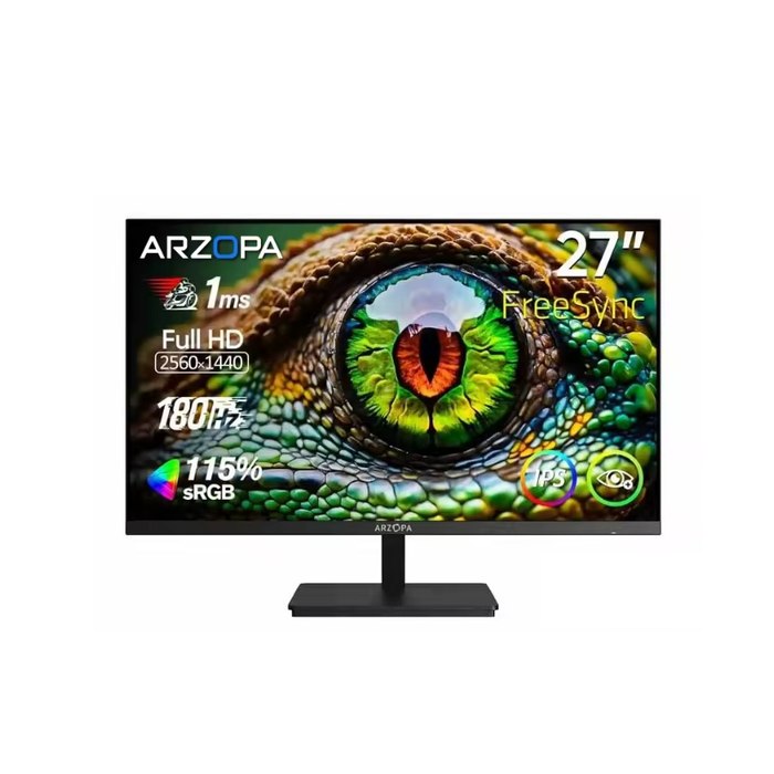 Monitor Gamer ARZOPA 27" 2K QHD 180Hz 1ms