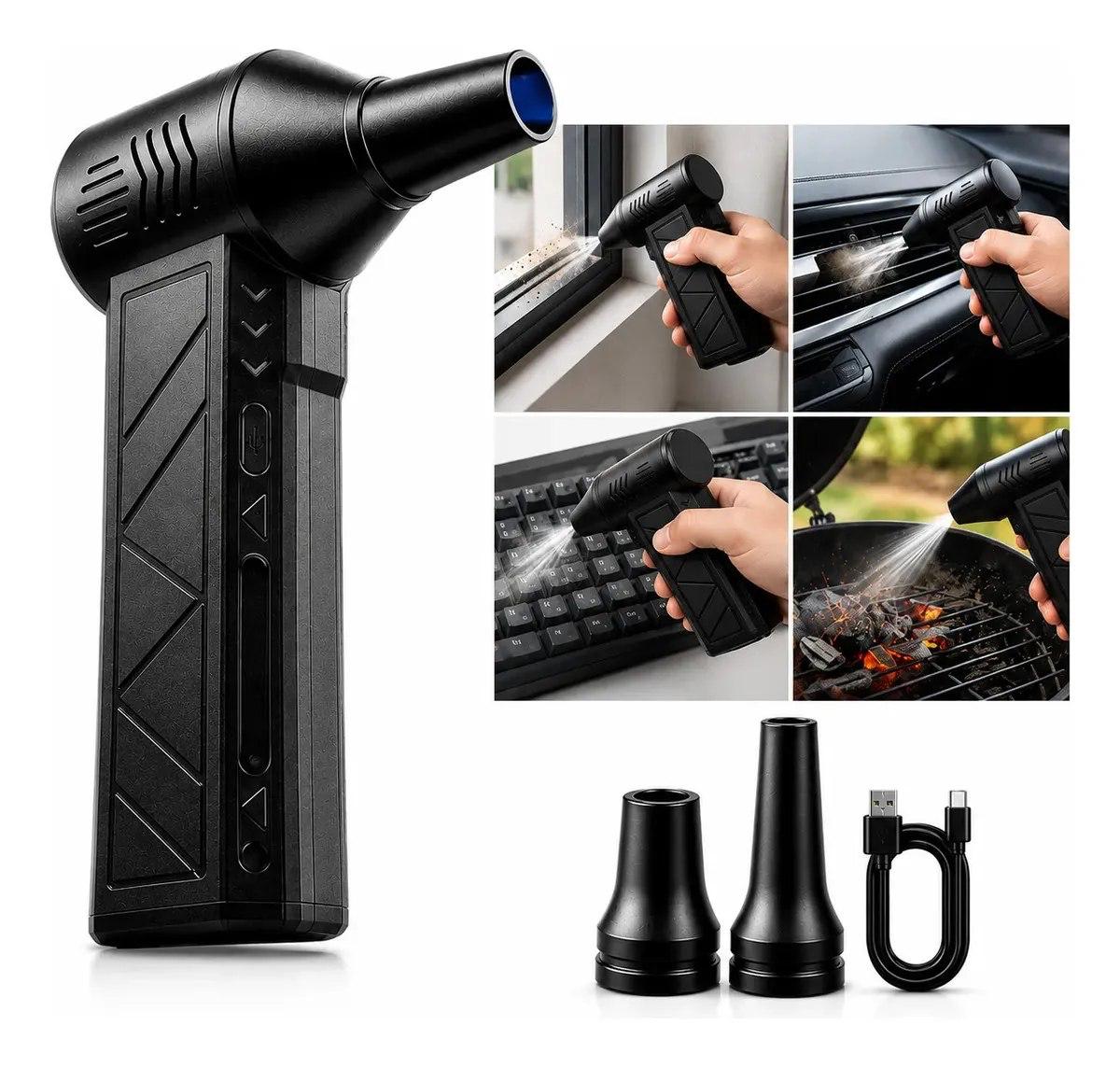 Mini Ventilador Soprador Turbo 130000 RPM Sem Fio Recarregável USB