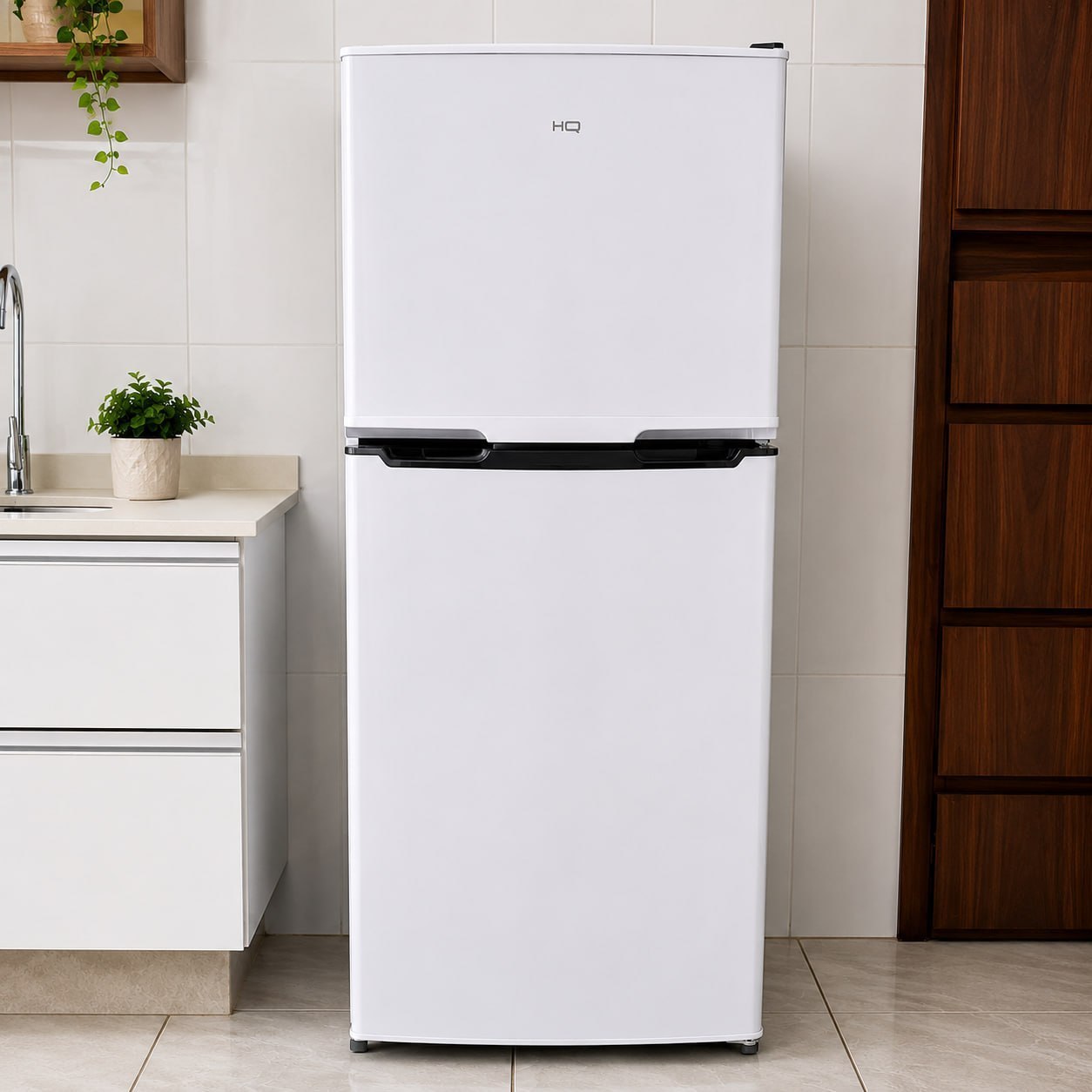 Geladeira Refrigerador Duplex Defrost HQ 140L Branco 127V