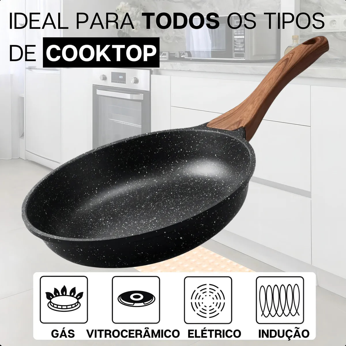 Frigideira Cerâmica Antiaderente Grande 24cm