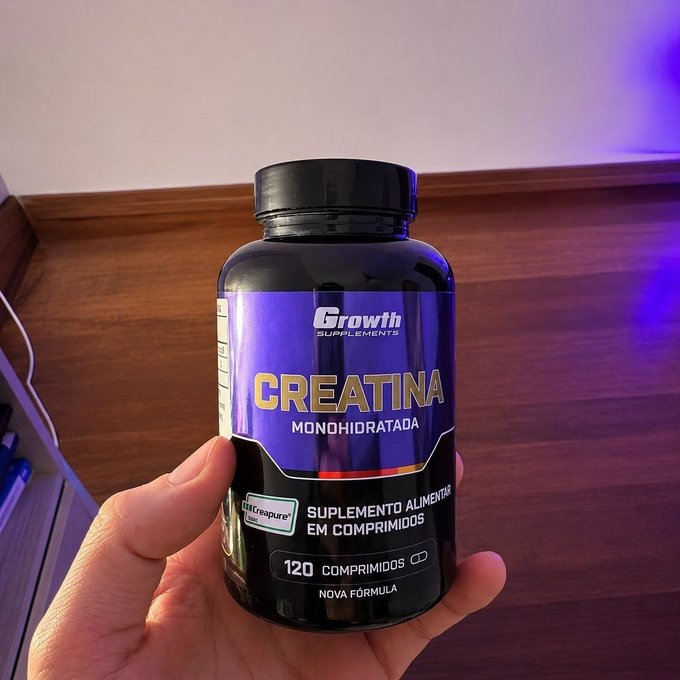 Creatina Creapure 120 Cápsulas Growth Supplements