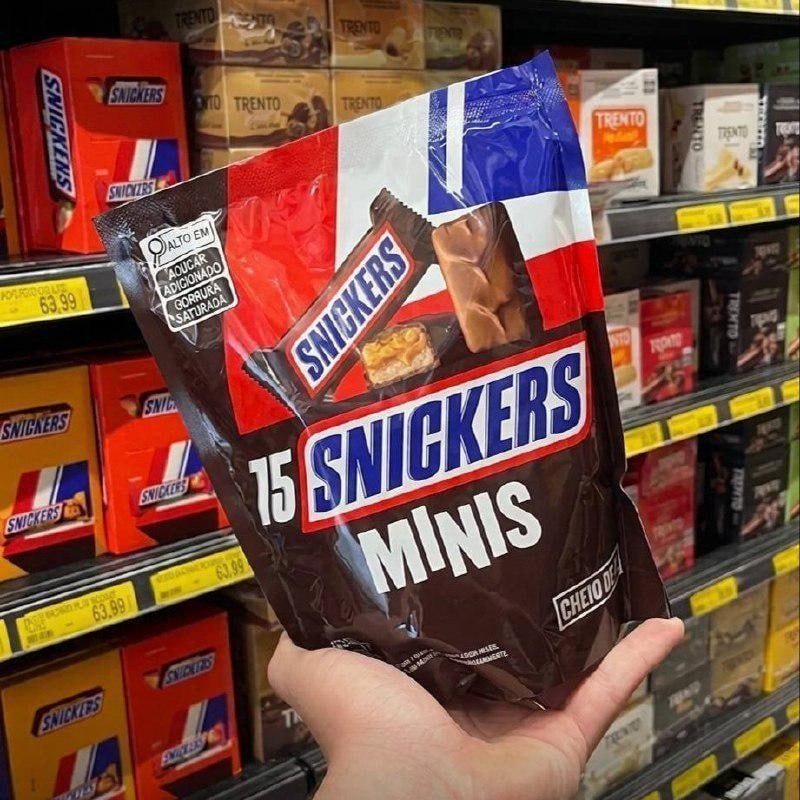 Chocolate Snickers Original Minis 15 Unidades