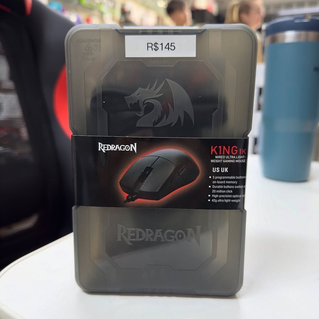 Mouse Gamer Redragon K1ng 1K Cabo USB Tipo-C Removível