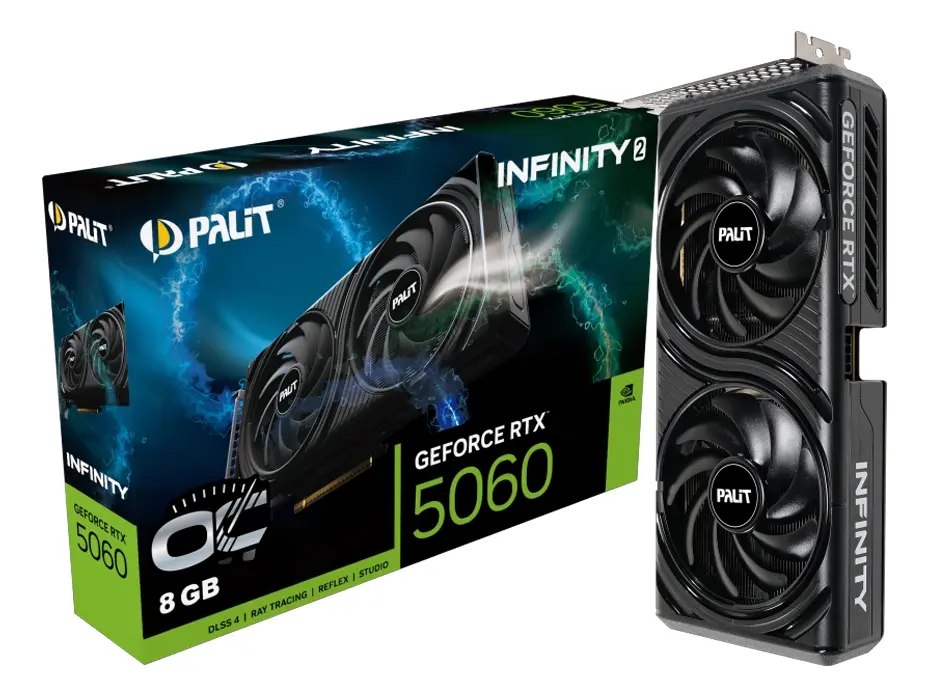 Placa de Vídeo Nvidia GeForce Palit RTX 5060 8GB Infinity2 OC