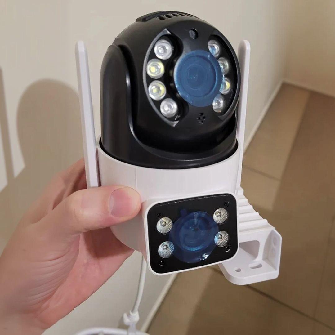 Câmera Segurança IP Externa WiFi A28 App Icsee À Prova D'água