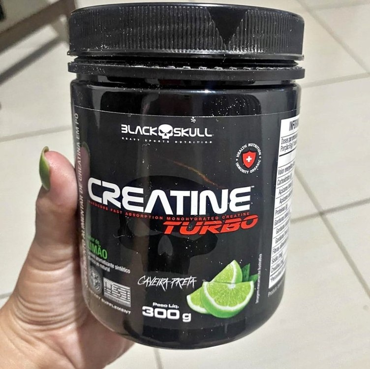 Creatina Turbo Black Skull Sabor Limão 300g