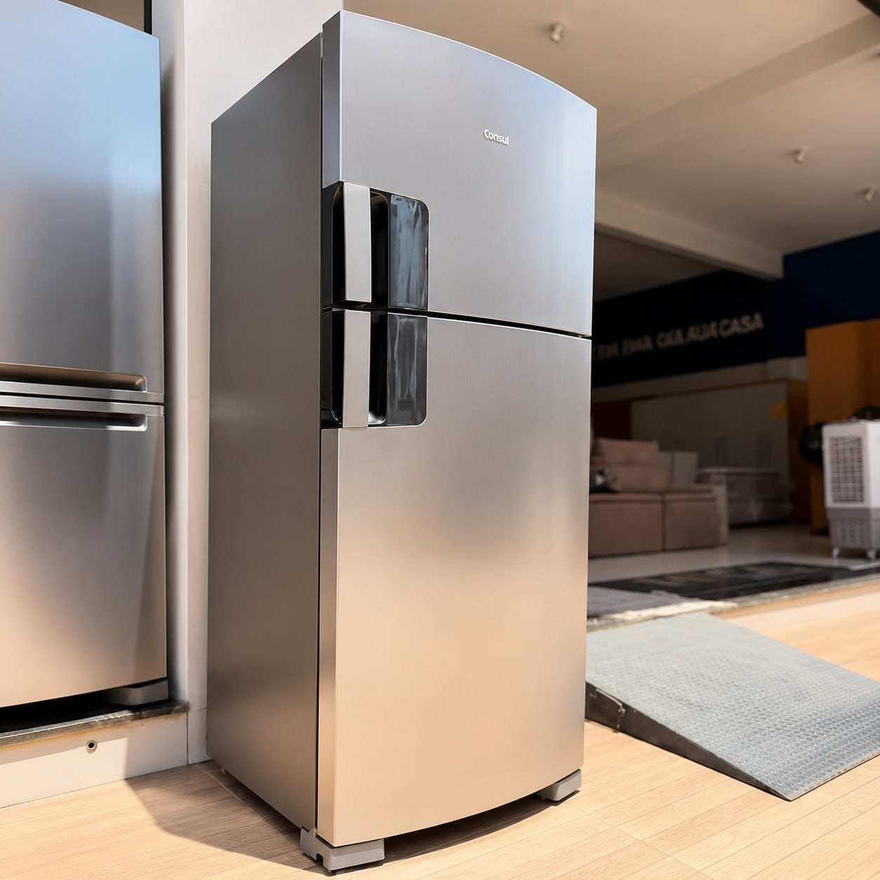Geladeira Consul Frost Free 412L Duplex Inox 127V