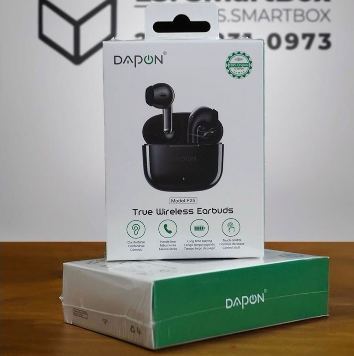 Fone de Ouvido Bluetooth TWS Dapon F25 Touch