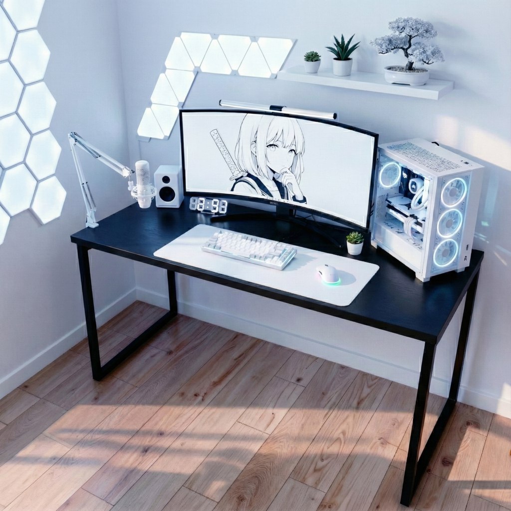 Mesa Escritório Diretor 1,80m Dynamica Preto Ônix
